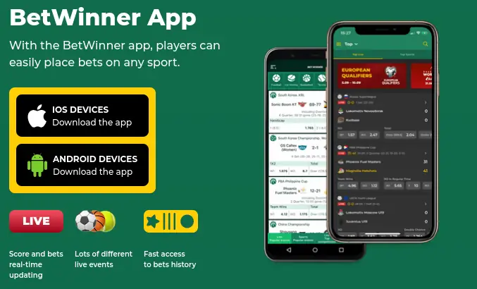BEtwinner application for Android devices