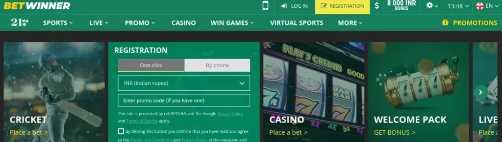Betwinner India website