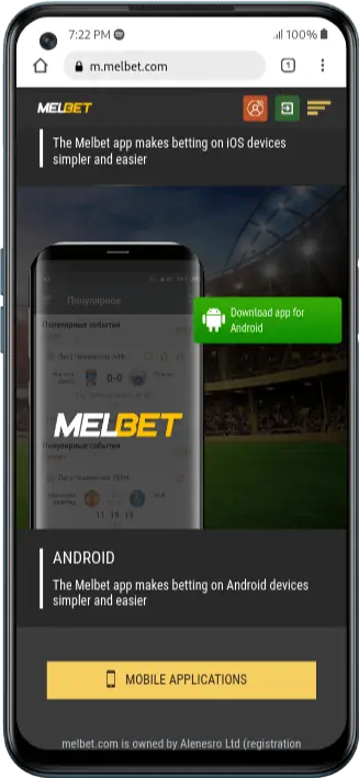 Melbet apk Android