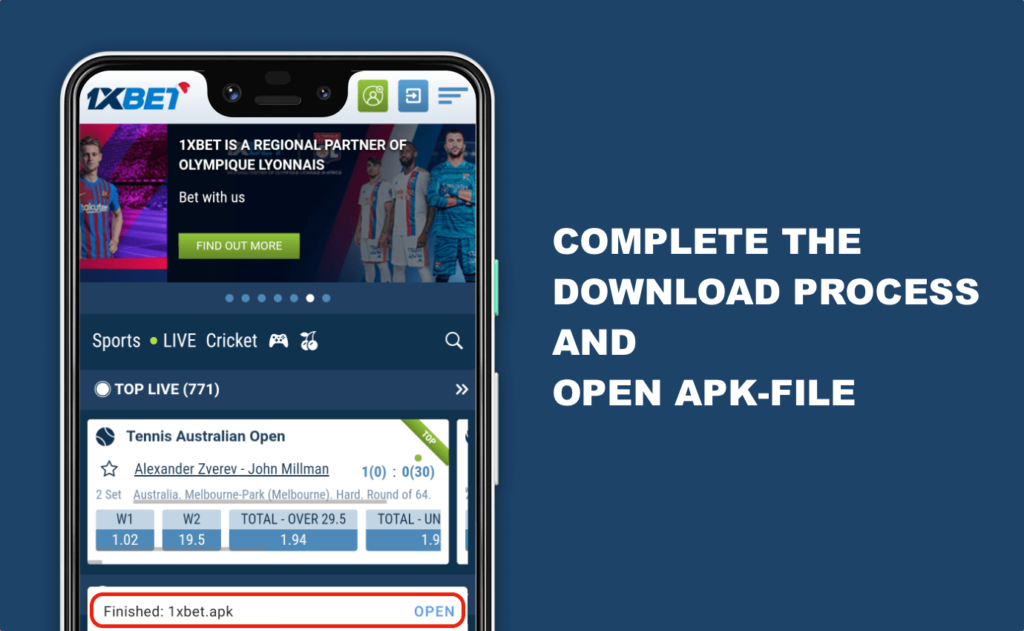1xBet Cricket Betting App