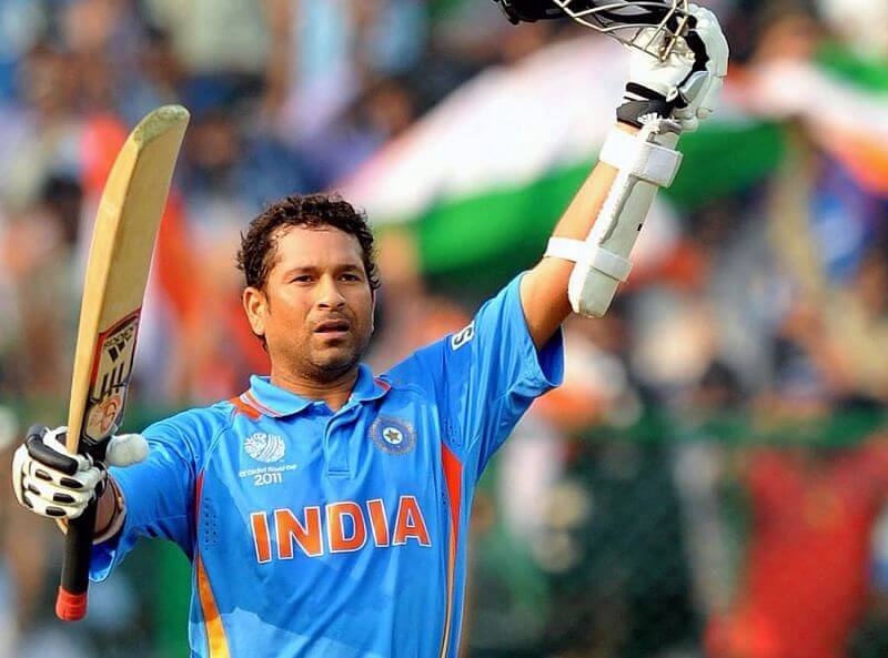 Player celebrating at cricket game