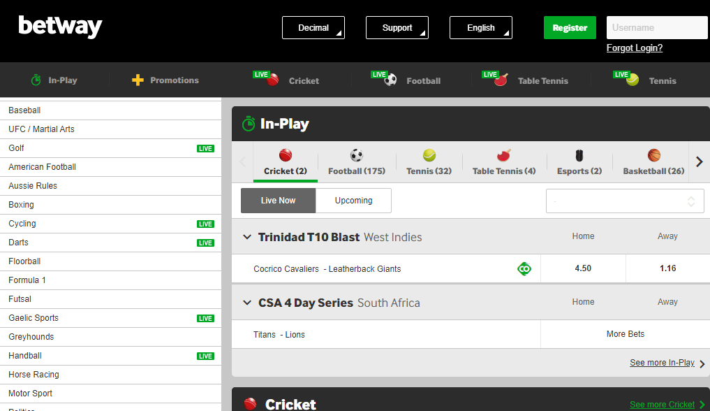 Betway App Sportsbook