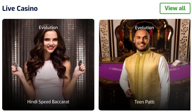PureWIn live casino games
