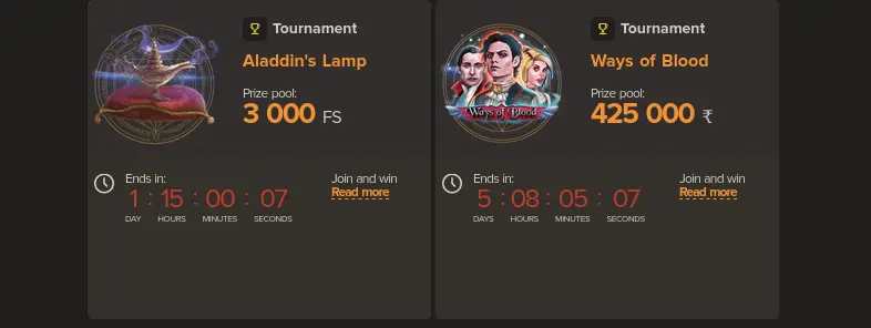 Sol casino India- tournaments