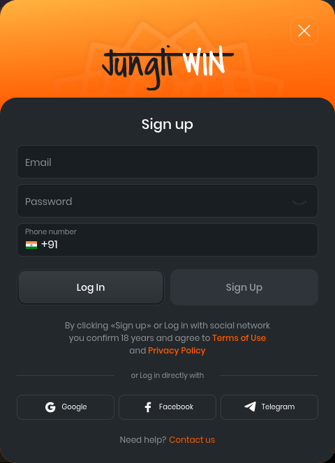 Jungliwin India registration