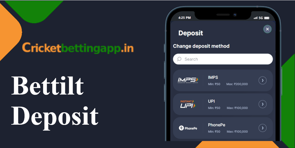 Bettilt app deposit methods for players from India
