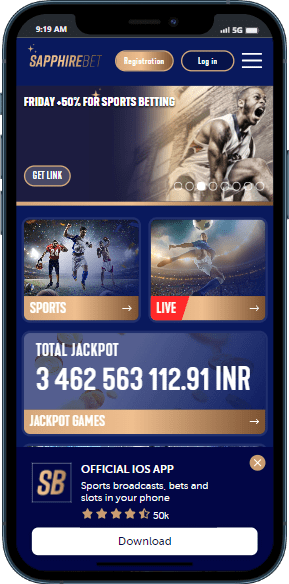Sapphirebet mobile application is compatible with Android and iOS devices
