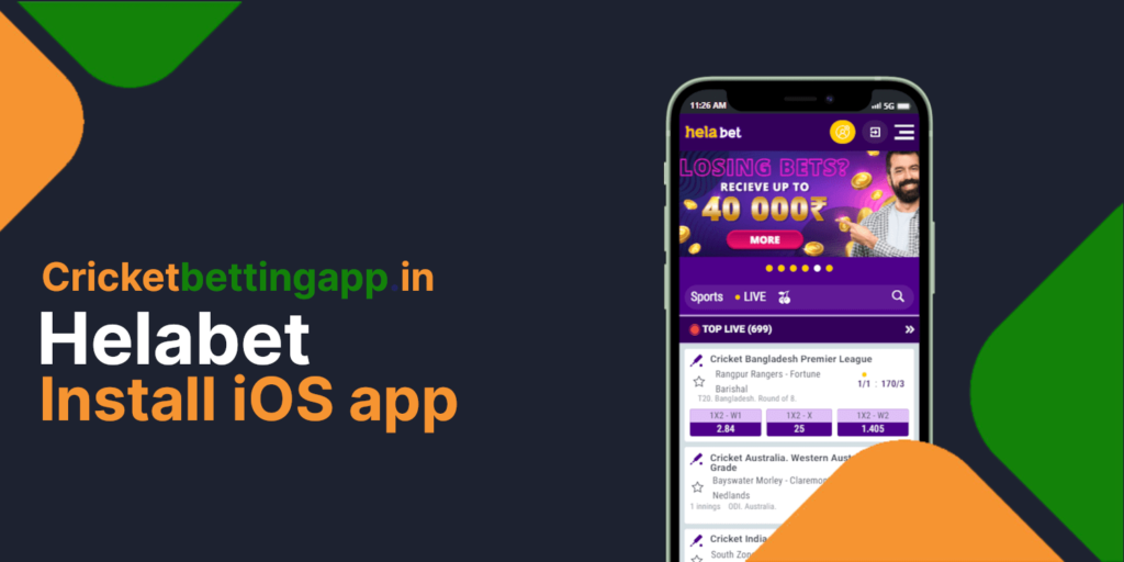 Helabet install iOS app