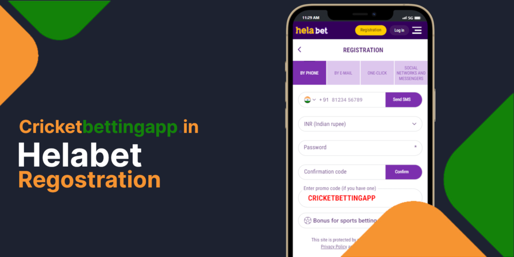 Helabet app registration