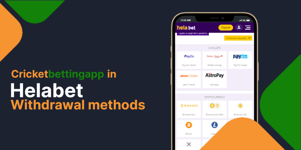 Helabet withdrawal methods