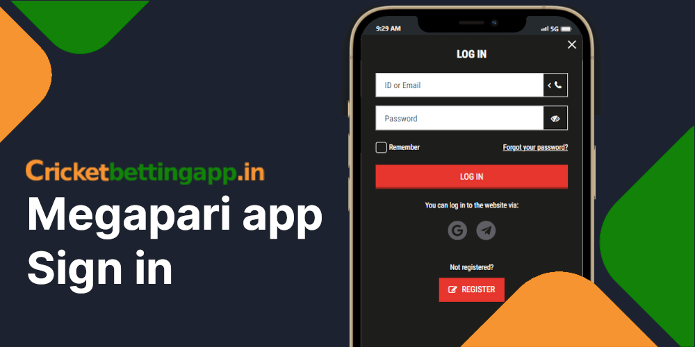 Megapari app login in to your personal account by using the mobile application