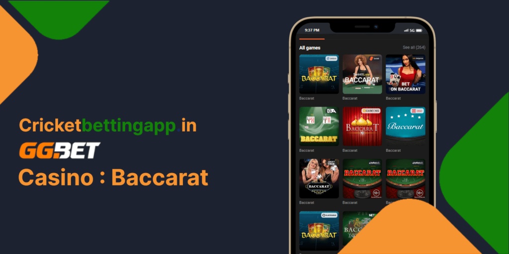 GGbet casino Baccarat game