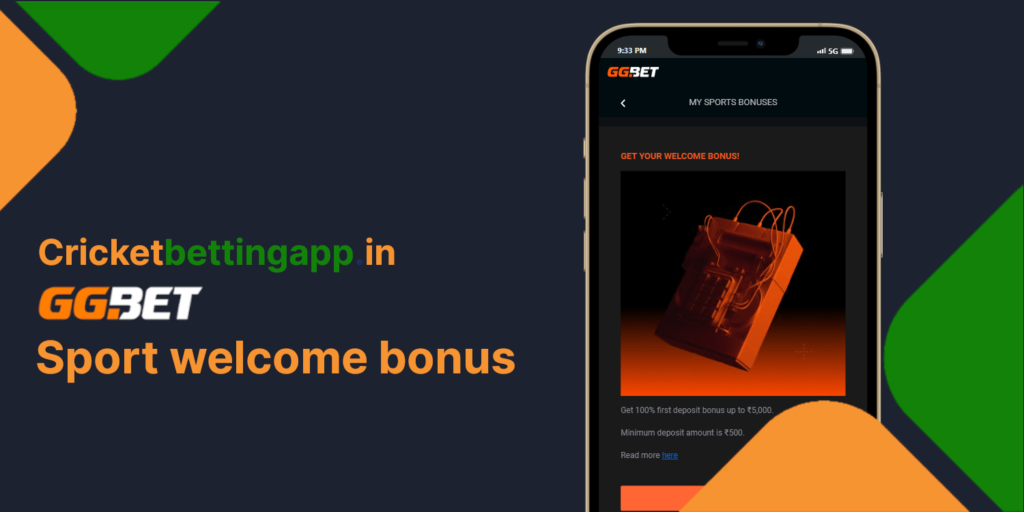 GGbet sport welcome bonus in India