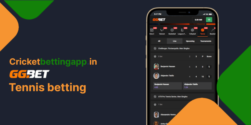 GGbet app tennis betting