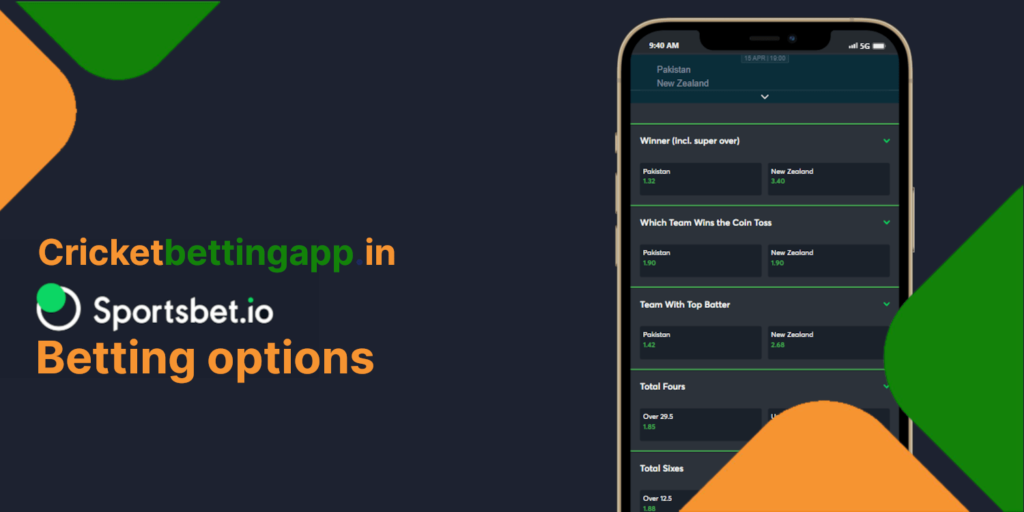 Sportsbet.io betting options