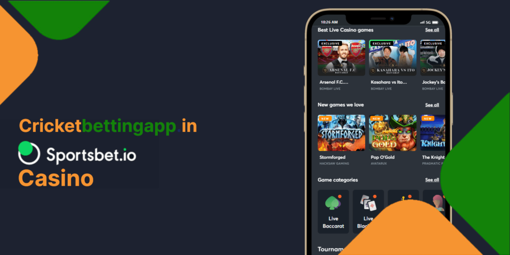 Sportsbet io casino games, slots, live dealers, turbo games and more that players can find from the mobile application or from any device.