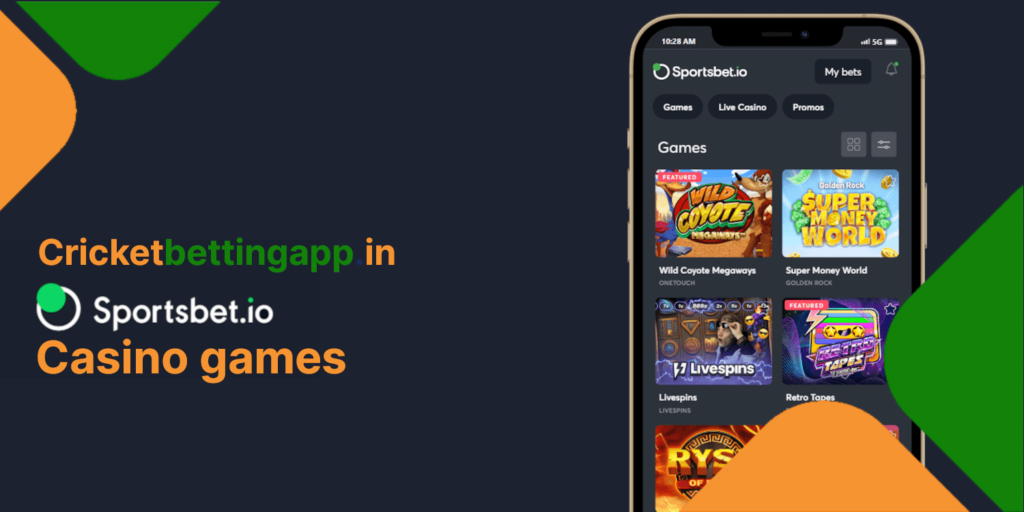 All the available casino games at Sportsbet.io casino